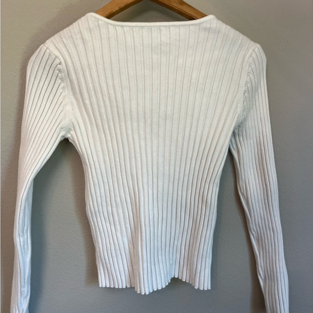 Habitual Cream Ribbed Kids Sweater - Picture 4 of 7